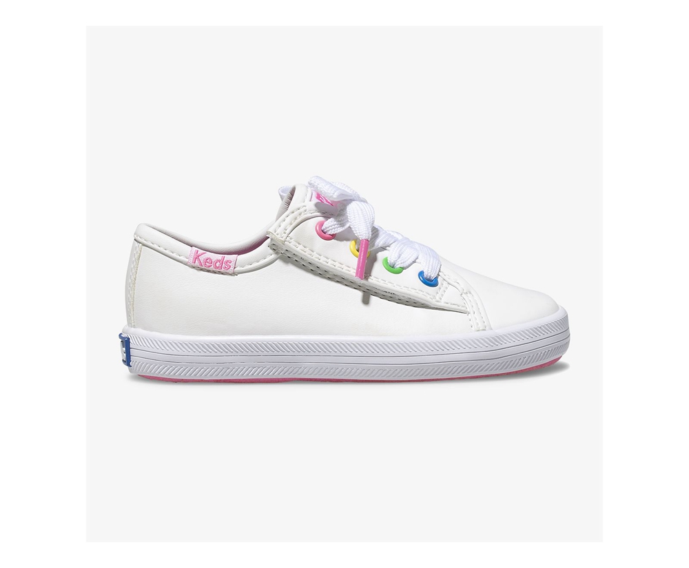 Tenis Keds Niña Blancos - Kickstart Multi-Color Eyelets Jr. - 2095-AFPVG